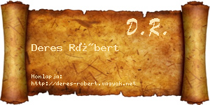 Deres Róbert névjegykártya