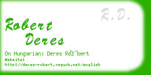 robert deres business card